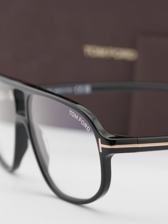 Tom Ford FT6082-B 001 Aviator Eyeglasses 57mm - Black / Blue Light Block main image 8